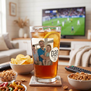 Verre Papa Établ. Photo Moderne Gras Noms Enfants Simple