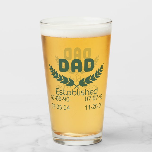 Verre Papa personnalisé établi (Dos (rempli))