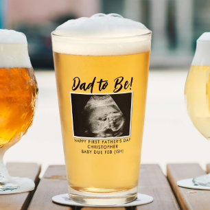 Verre Papa sera Ultrasound Photo 1ère Fête des pères