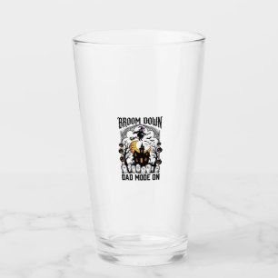 Verre Papa Sorcière Balai de Halloween Cassé Graphique V