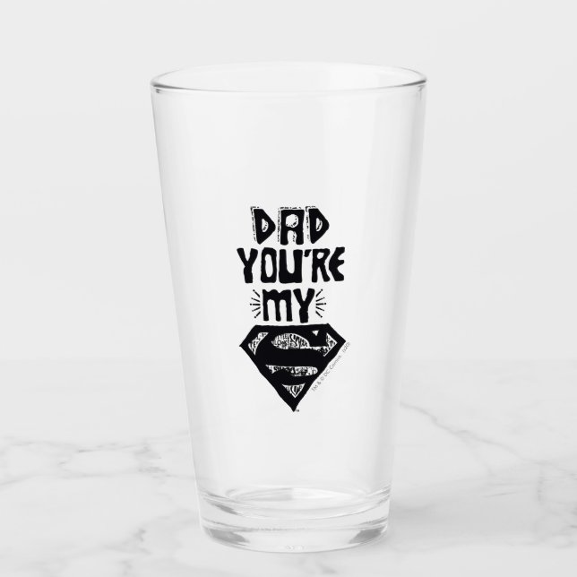 Verre Papa, tu es mon Superman (Devant)