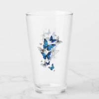 Papillons volants bleus Morpho