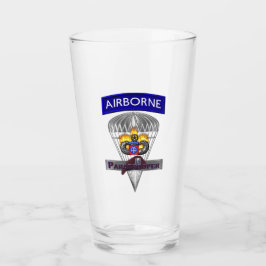 Verre Parachutiste aéroporté Beret & Ailes flamboyantes