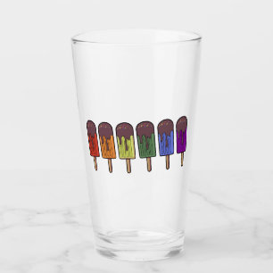 Verre Parade de sucettes glacées arc-en-ciel