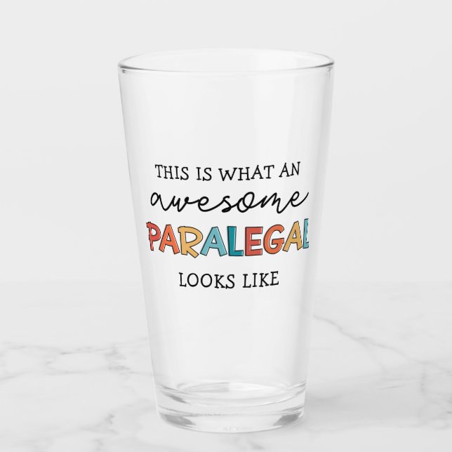 Verre Paralegal Awesome Assistant juridique amusant (Devant)