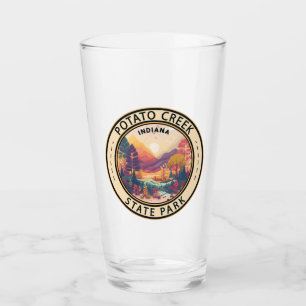 Verre Parc d'état de Potato Creek Indiana Emblem