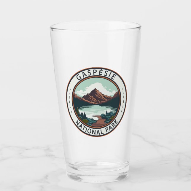Verre Parc national de la Gaspésie Badge Canada (Devant)