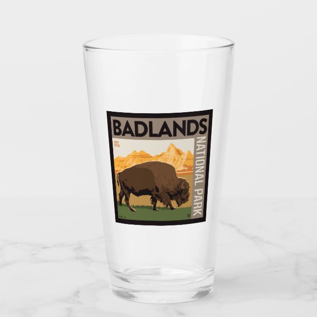 Verre Parc national des Badlands | Buffalo (Devant)