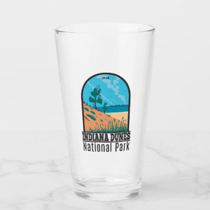 Verre Parc national des dunes d'Indiana Vintage