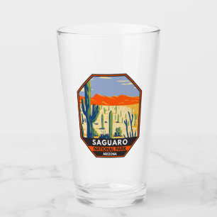 Verre Parc national du Saguaro Arizona Giant Cactus Vint