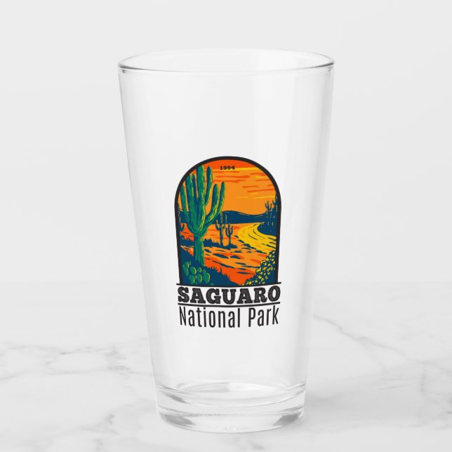Verre Parc national du Saguaro Arizona Vintage (Devant)