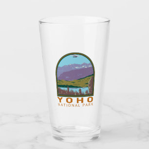 Verre Parc national Yoho Canada Vintage d'art touristiqu