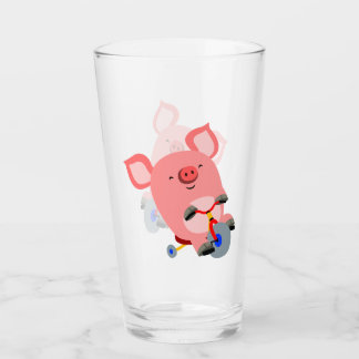 Verre Parleur de trompe-queue de cochon en caricature