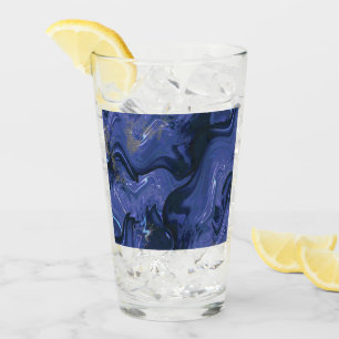 Verre Parties scintillant bleue Galaxy Swirl Abstrait Mo