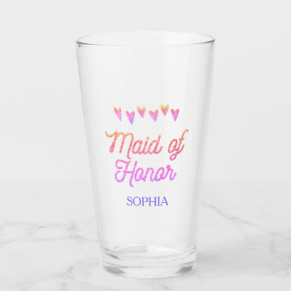 Verre Parties scintillant Gradation Coeur Maid of Honor