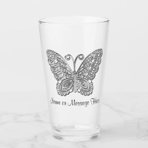 Verre Paruline à papillon personnalisé à l'aspect den