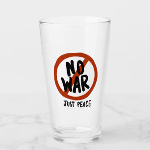 Verre Pas de guerre juste la paix