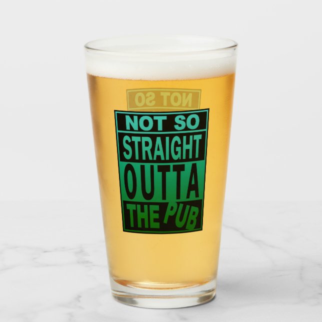 Verre Pas Directement En Dehors Du Pub Boire Humour (Devant (rempli))