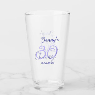 Verre Pastel félicite 30 ans violet élégant nom da