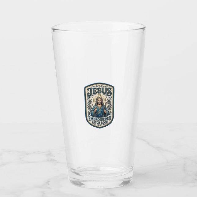 Verre Patch brodé Jésus Regardez Patch brodé Jésus (Devant)