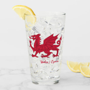 Verre Pays de Galles & Dragon gallois, Drapeau, Cymru pa