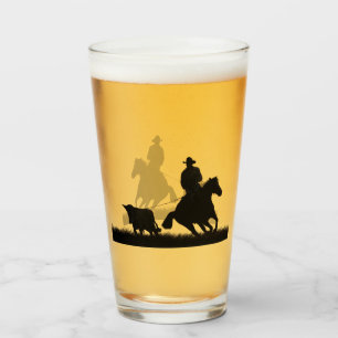 Verre Pays Western Cowboy Bière ou eau