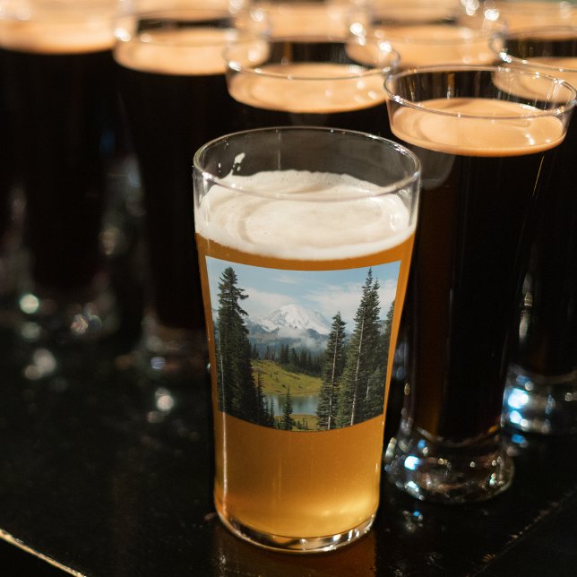 Verre Paysage du Mont pittoresque Rainier Photo (In Situ)