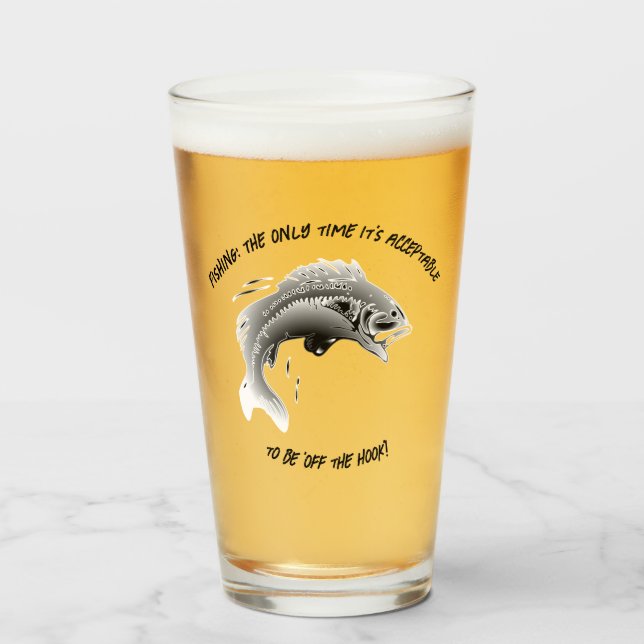Verre Pêche : La seule fois que c'est... - Pêche Bière (Devant (rempli))