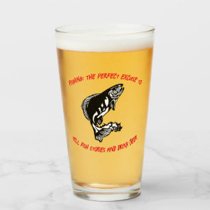 Verre Pêche : L'excuse parfaite... - Pêche Bière