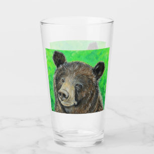 Verre Peinture d'ours Brown réfléchie