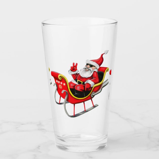 Verre Père Noël dans son rôle (Devant)