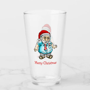 Verre Père Noël en sandales