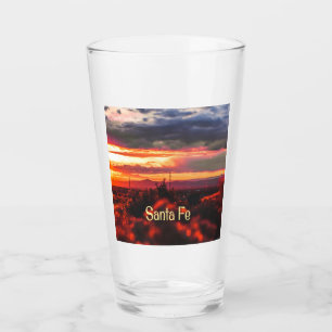 Verre Père Noël Fe New Mexico Sun Set