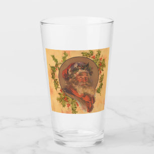 Verre Père Noël Leyendecker Antique Victorien