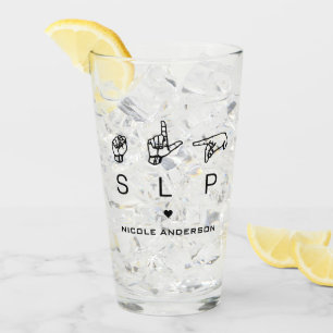 Verre Personalisé SLP orthophoniste Langue Pathologiste 