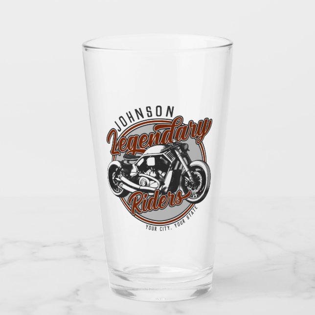 Verre Personalized Motorcycle Legendary Rider Biker (Devant)