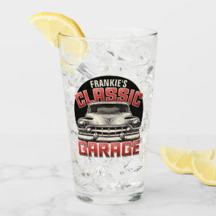 Verre PERSONALIZED NAME Classic Car Garage Custom Shop