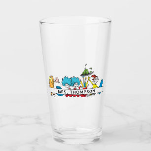 Verre Personnages de Dr Seuss et nom de l'enseignant