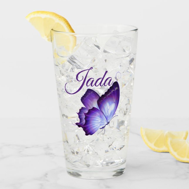 Verre Personnalisation des papillons (Devant glace)