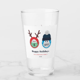 Verre Personnalisation humoristique du masque de Noël et