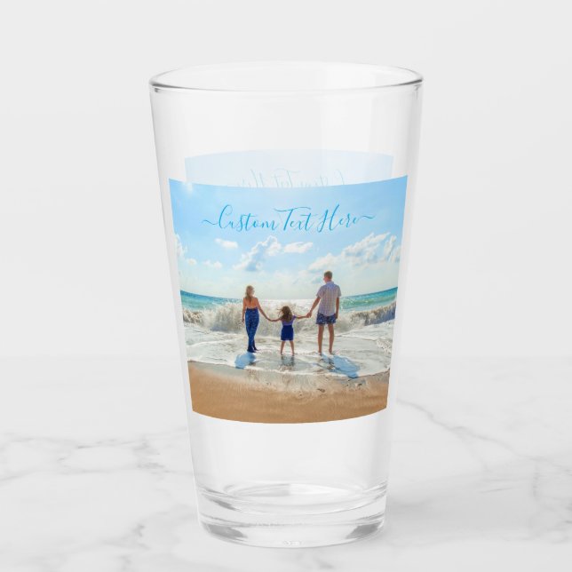Verre personnalisé avec votre photo et texte perso (Devant)