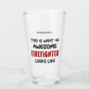 Verre Personnalisé Awesome Firefighter Funny Firefighter