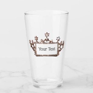 Verre Personnalisé "diadème d'or"