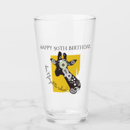 Verre Personnalisé Funky Cool Giraffe Funny Anniversaire
