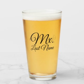 Verre Personnalisé M/Mme/Mme/Mx/Dr Pint Glass