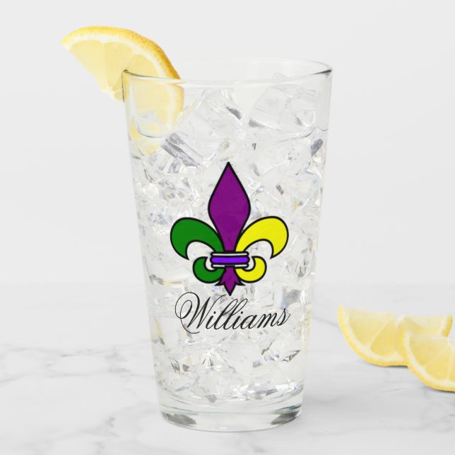 Verre Personnalisé Mardi Gras (Devant glace)