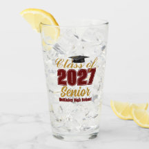 Personnalisé Marron Or Classe de 2027 Senior