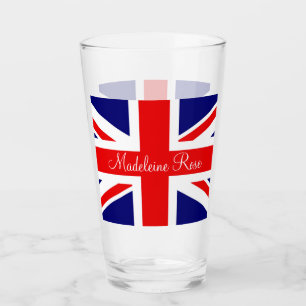 Verre Personnaliser avec le nom British National Flag