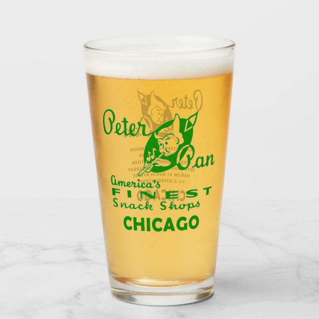 Verre Peter Pan Snack Shop, Chicago (Devant (rempli))