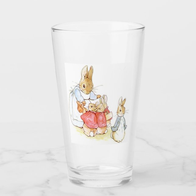 Verre Peter Rabbit et ses soeurs (par Beatrix Potter) (Devant)